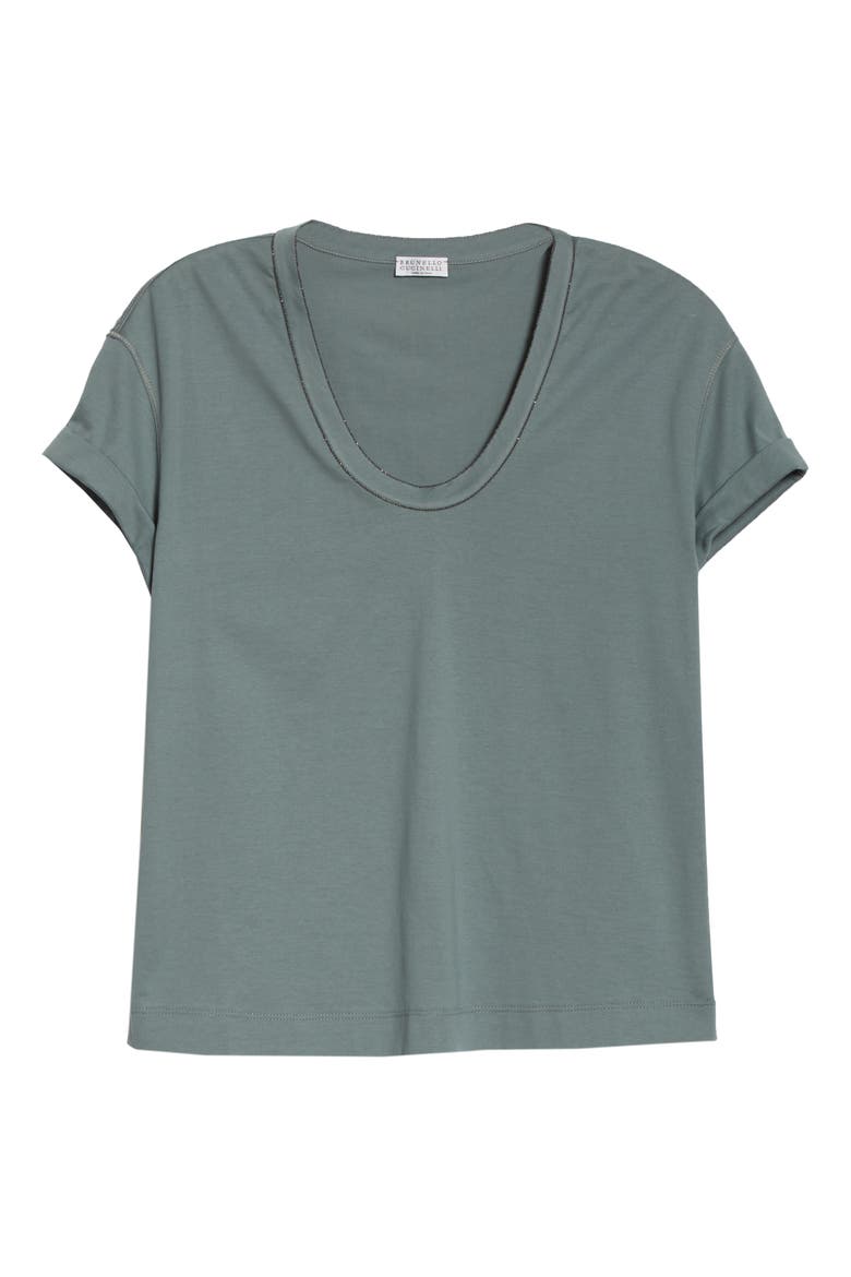 Monili Trim Tee, Alternate, color, EUCALYPTUS
