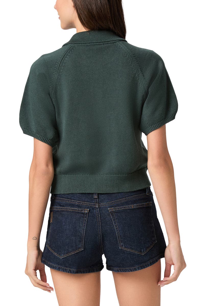 PAIGE Birch Crop Polo, Alternate, color, Dark Spruce