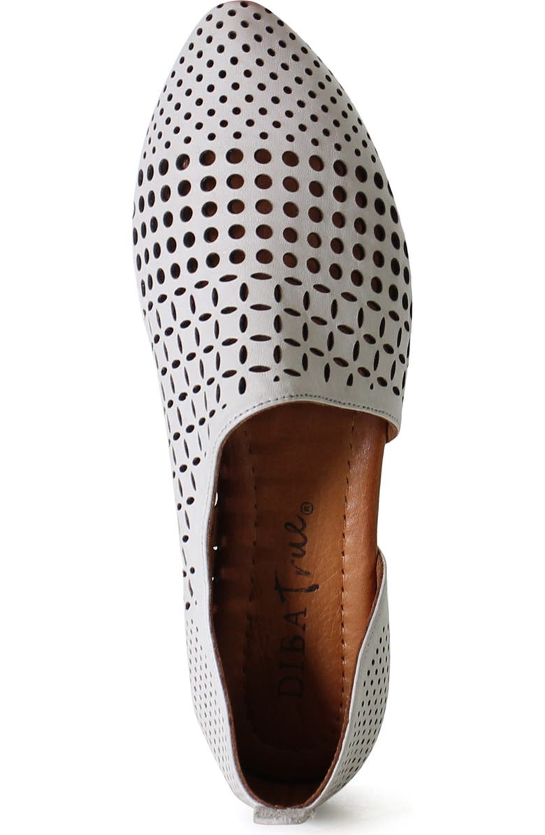 Diba True PAPY RUSS Leather D'Orsay Slip On Flat, Alternate, color, Off White