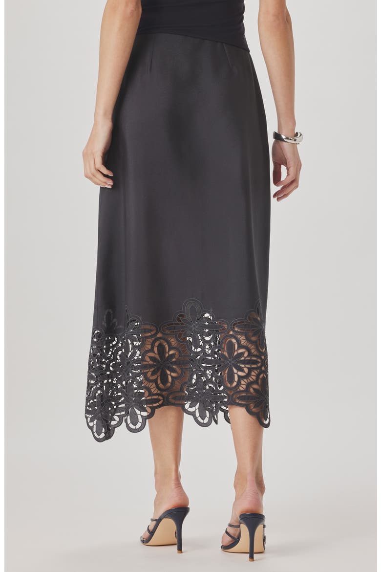 Pia Pinwheel Eyelet Midi Skirt, Alternate, color, LEAD GREY