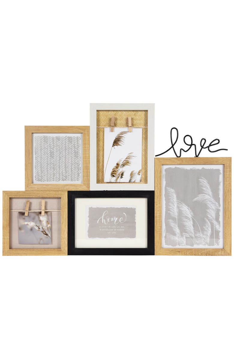 Northlight Wooden "Love" Wall Collage Photo Frame - 20.75" - Beige and Black, Main, color, Beige