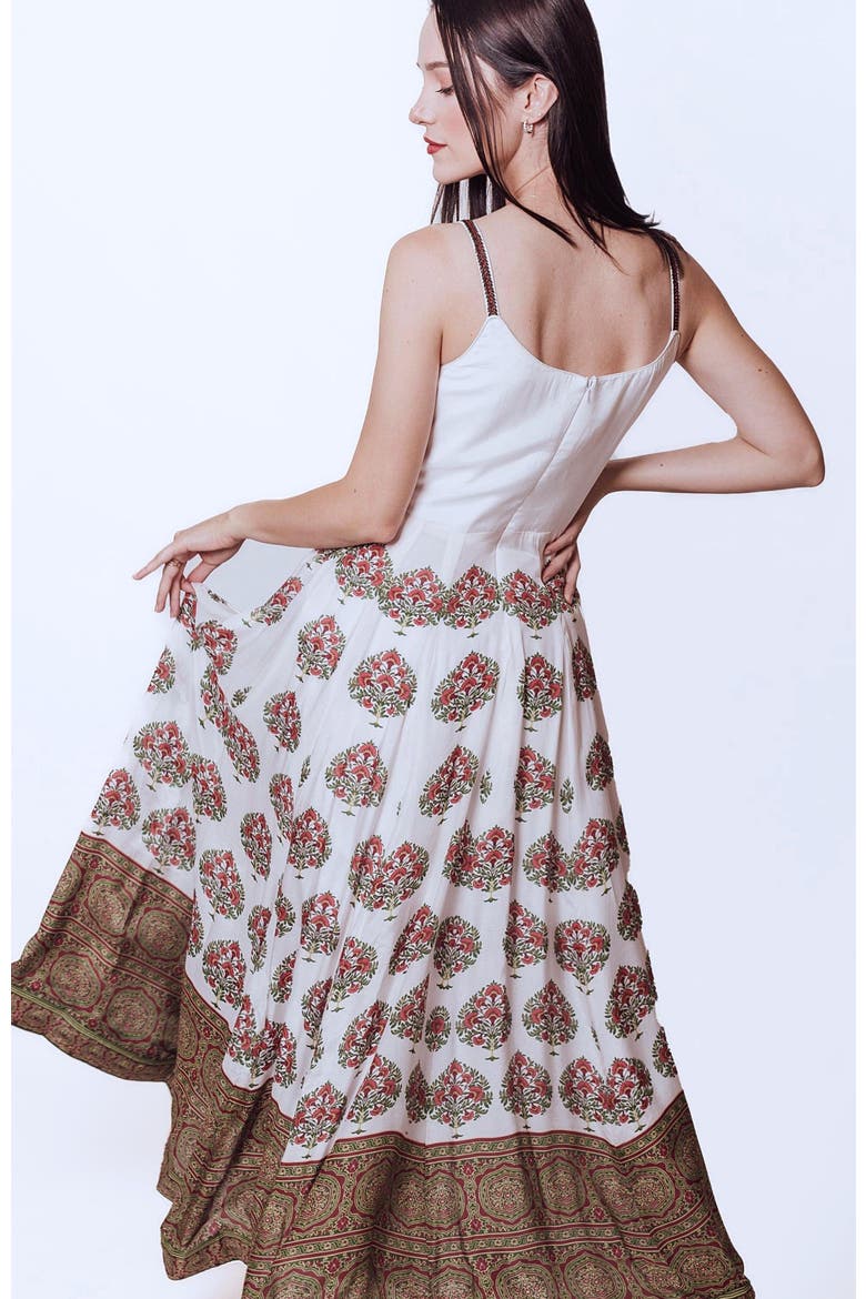 Linnea Ajrakh Print Gown, Alternate, color, Off-White
