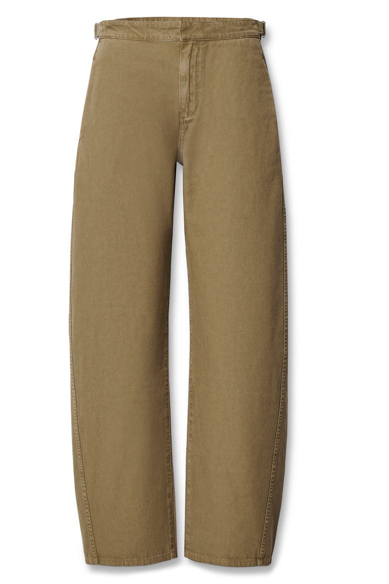 Vito Barrel Leg Canvas Pants, Main, color, GOLD