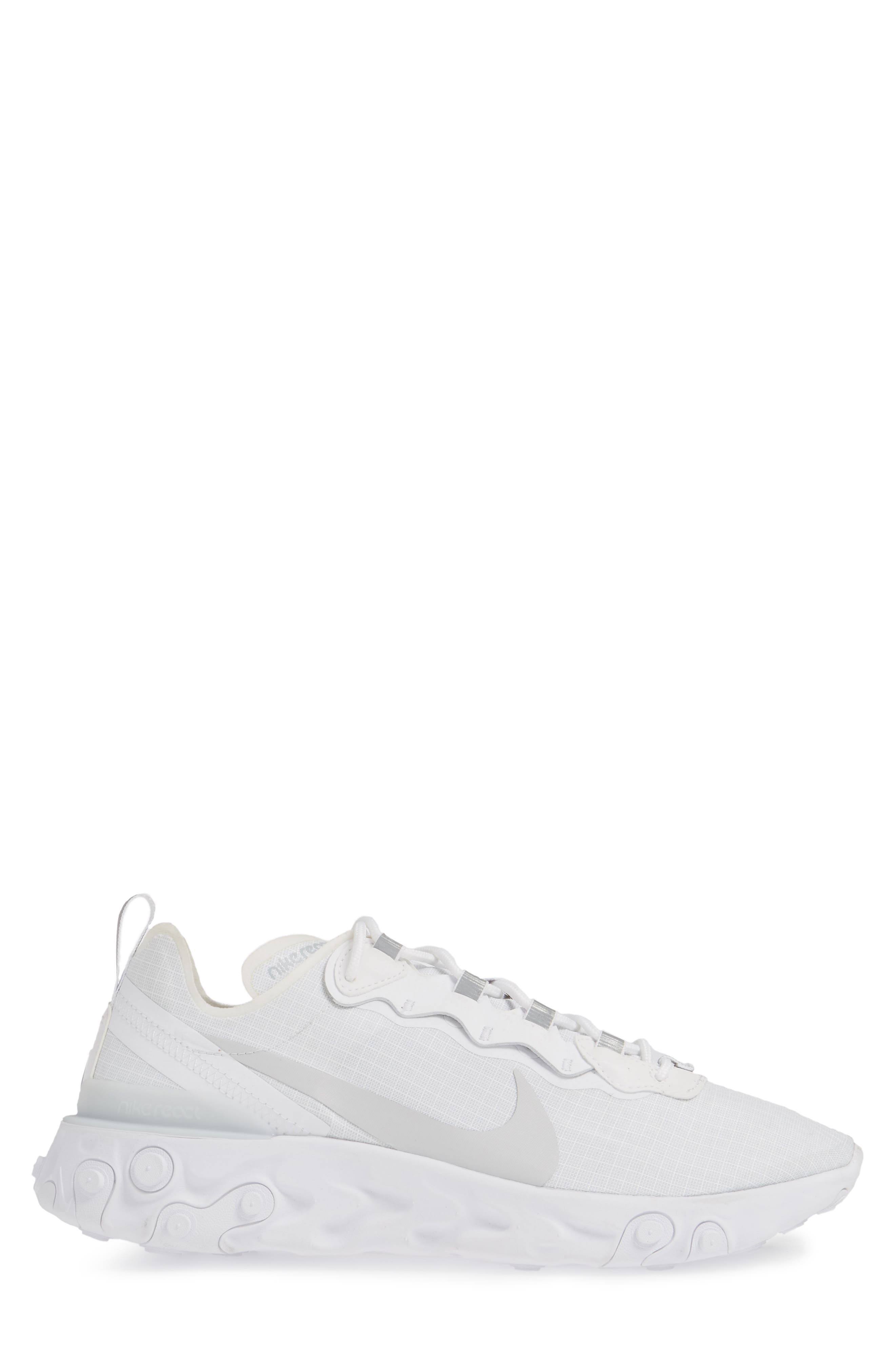 React Element 55 SE Sneaker, Alternate, color, WHITE/ PURE PLATINUM
