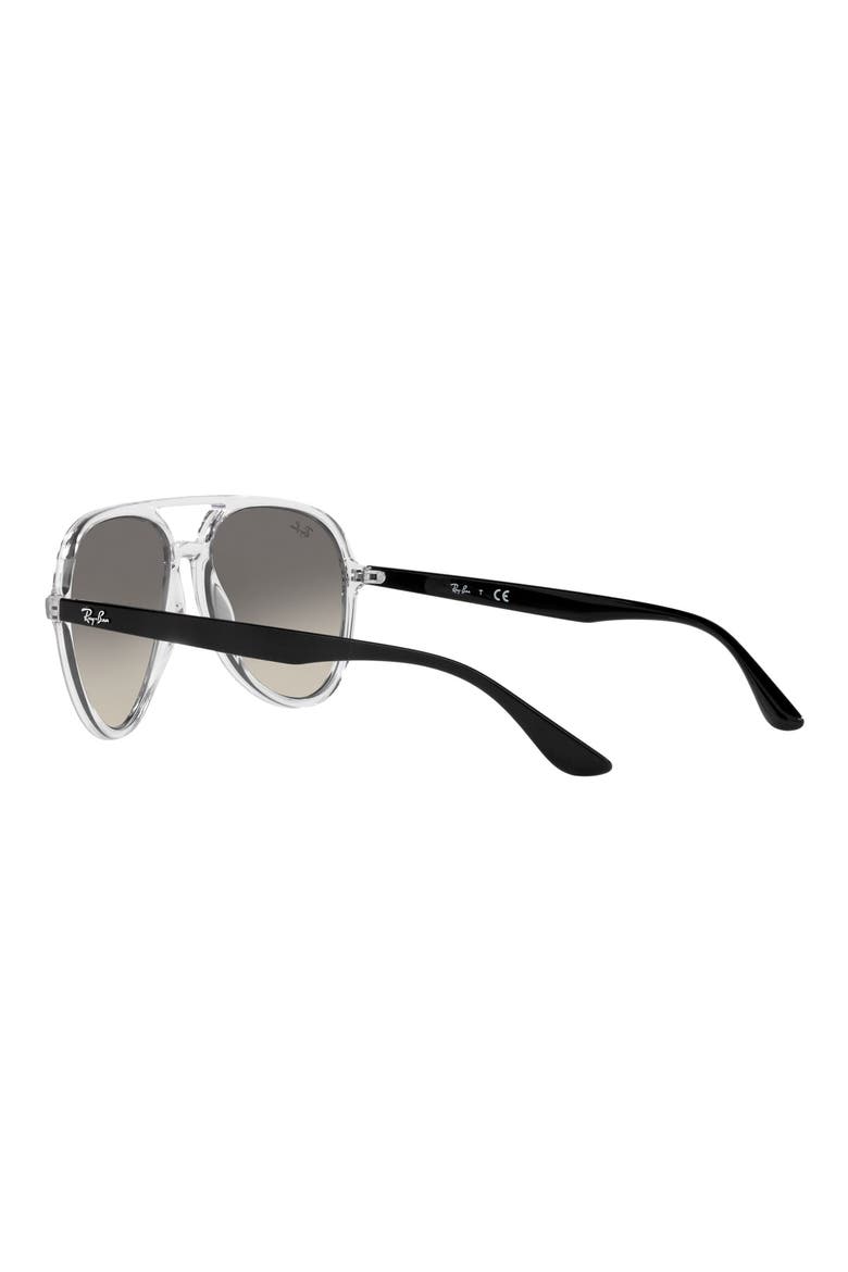 57mm Gradient Aviator Sunglasses, Alternate, color, TRANSPARENT / GREY GRADIENT