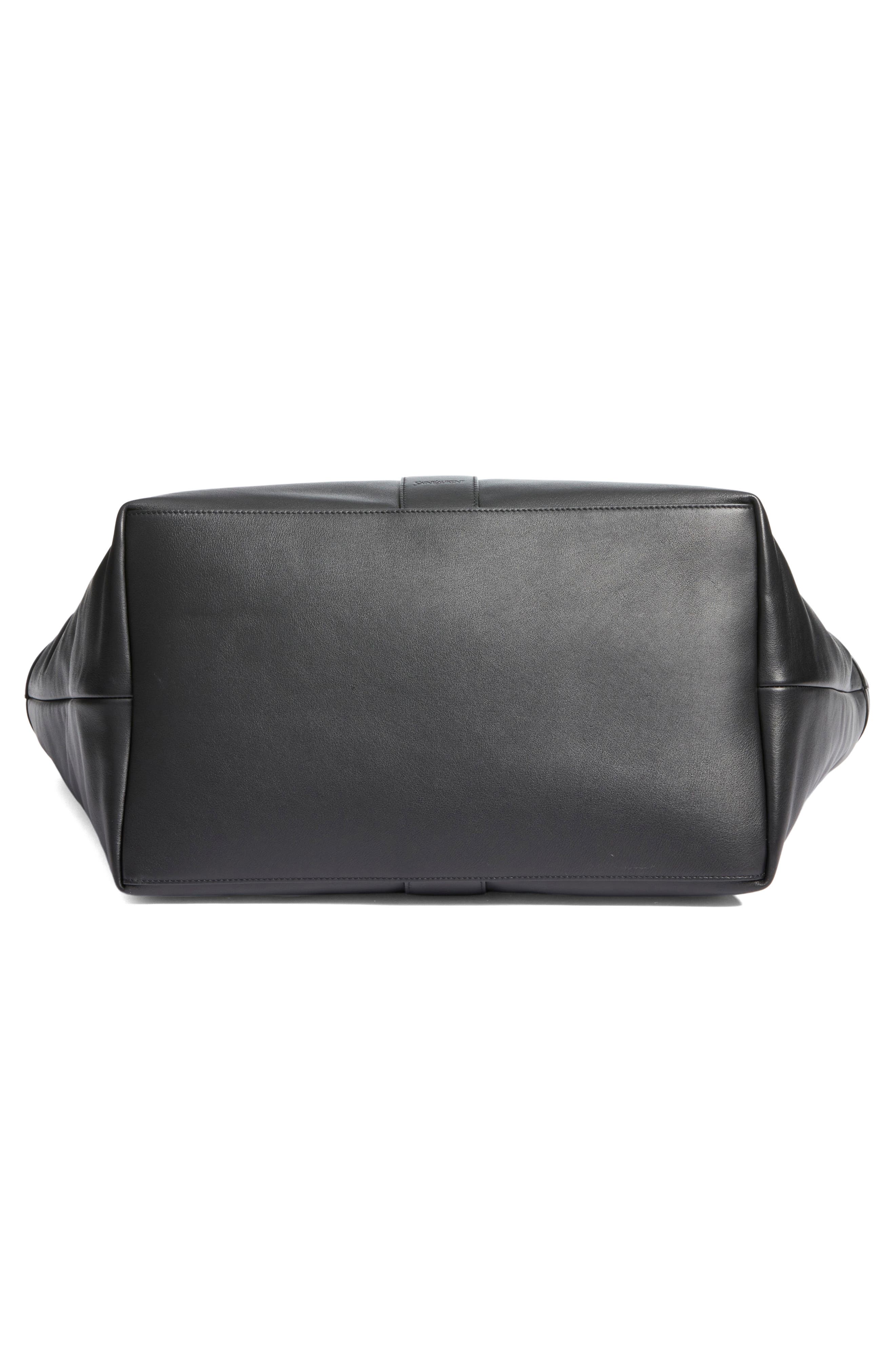 Saint Laurent Y Leather Tote, Alternate, color, Noir