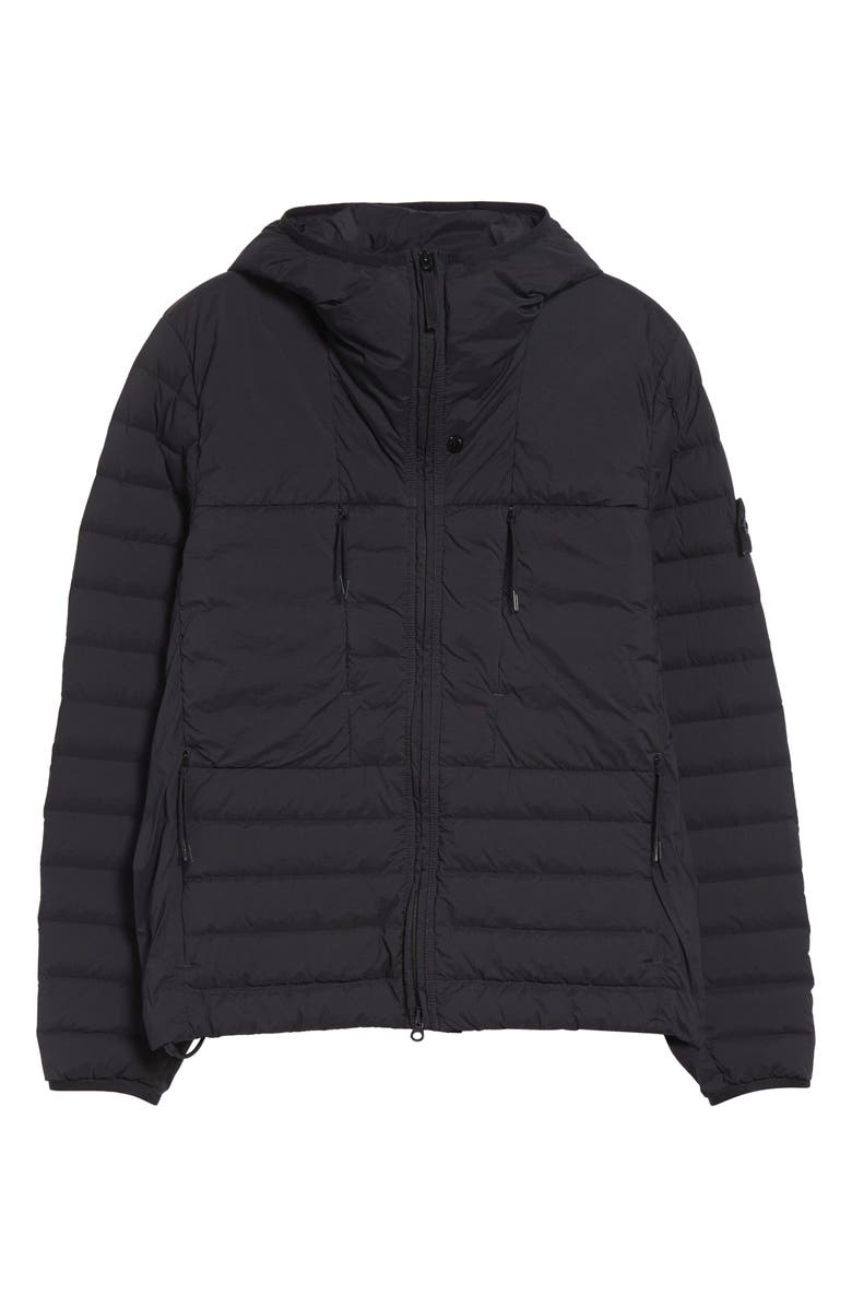 Stone Island Hooded Down Puffer Jacket, Main, color, Black