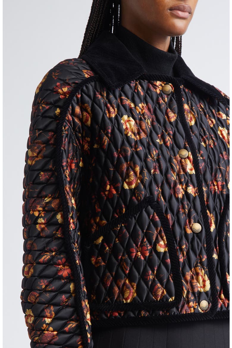 Crop Quilted Nylon Floriston Jacket, Alternate, color, CRIMSON RED IP PAT