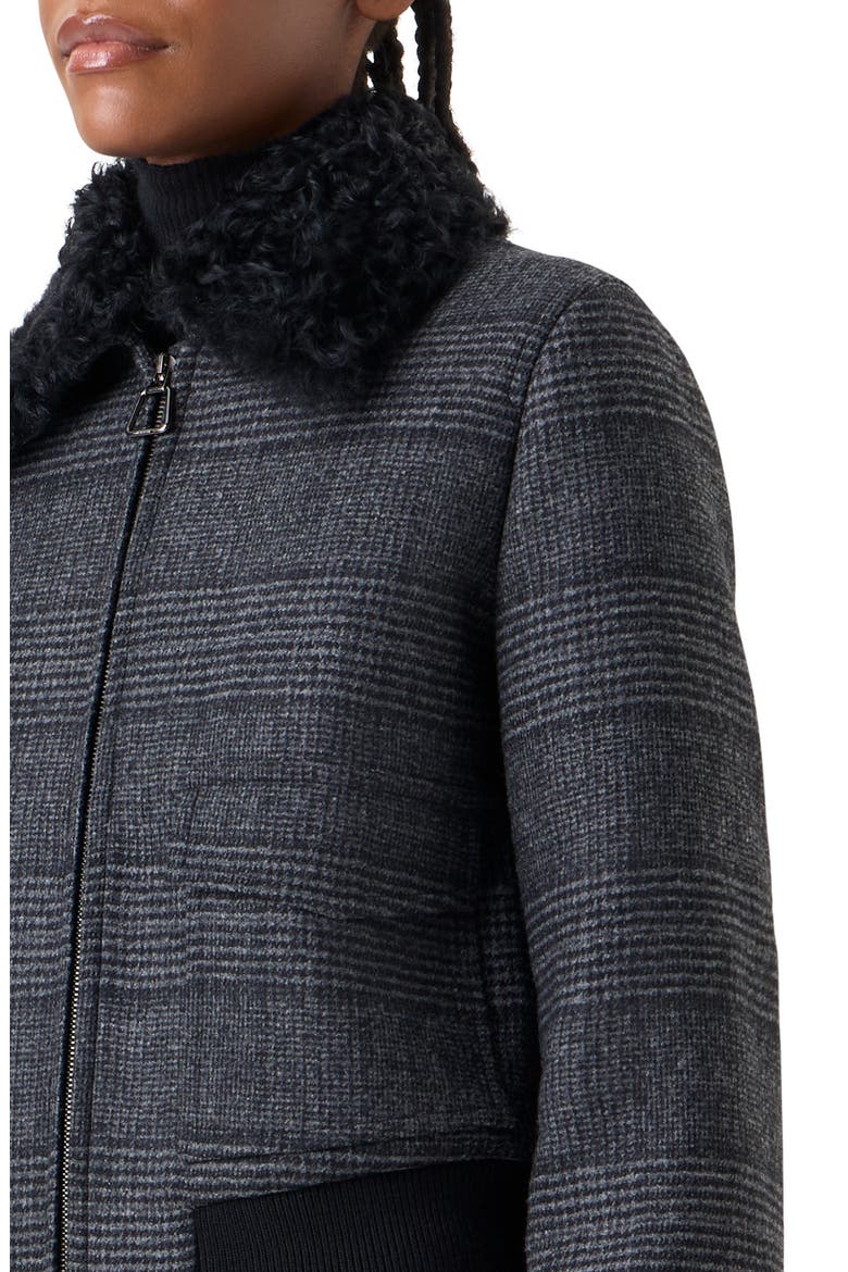 Kalla Wool Bomber Jacket, Alternate, color, CHARCOAL-BLACK