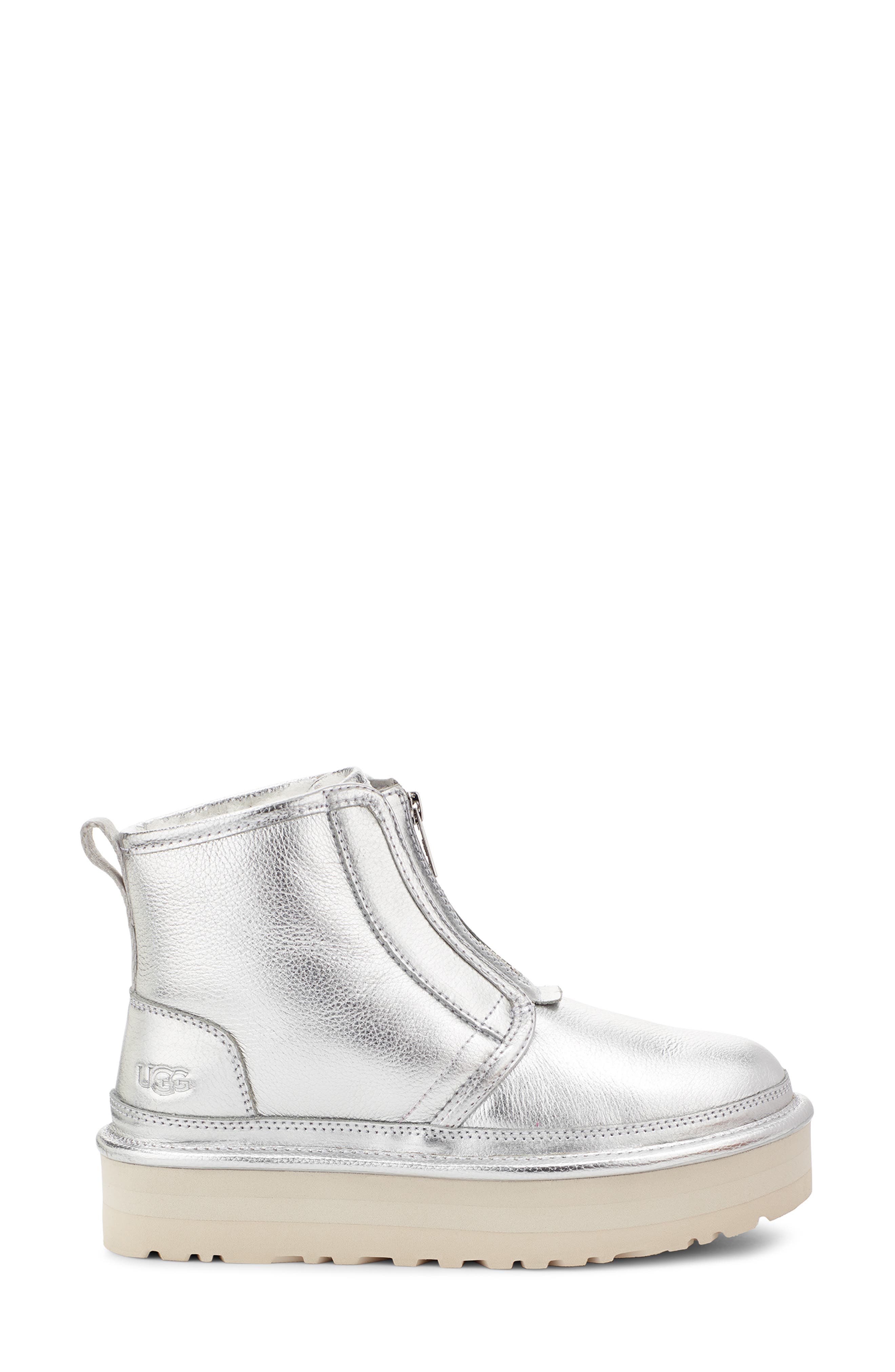 Neumel Platform Bootie, Alternate, color, SILVER METALLIC SHINE
