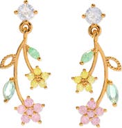 Girls Crew Flower Stem Drop Earrings