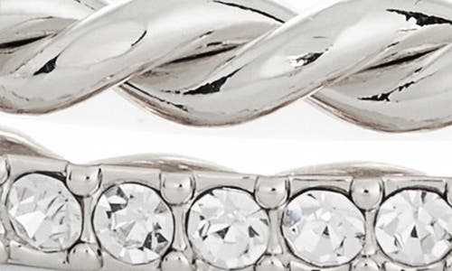 Nordstrom Rack Set Of 2 Bangle Bracelet & Cuff Set In Silver