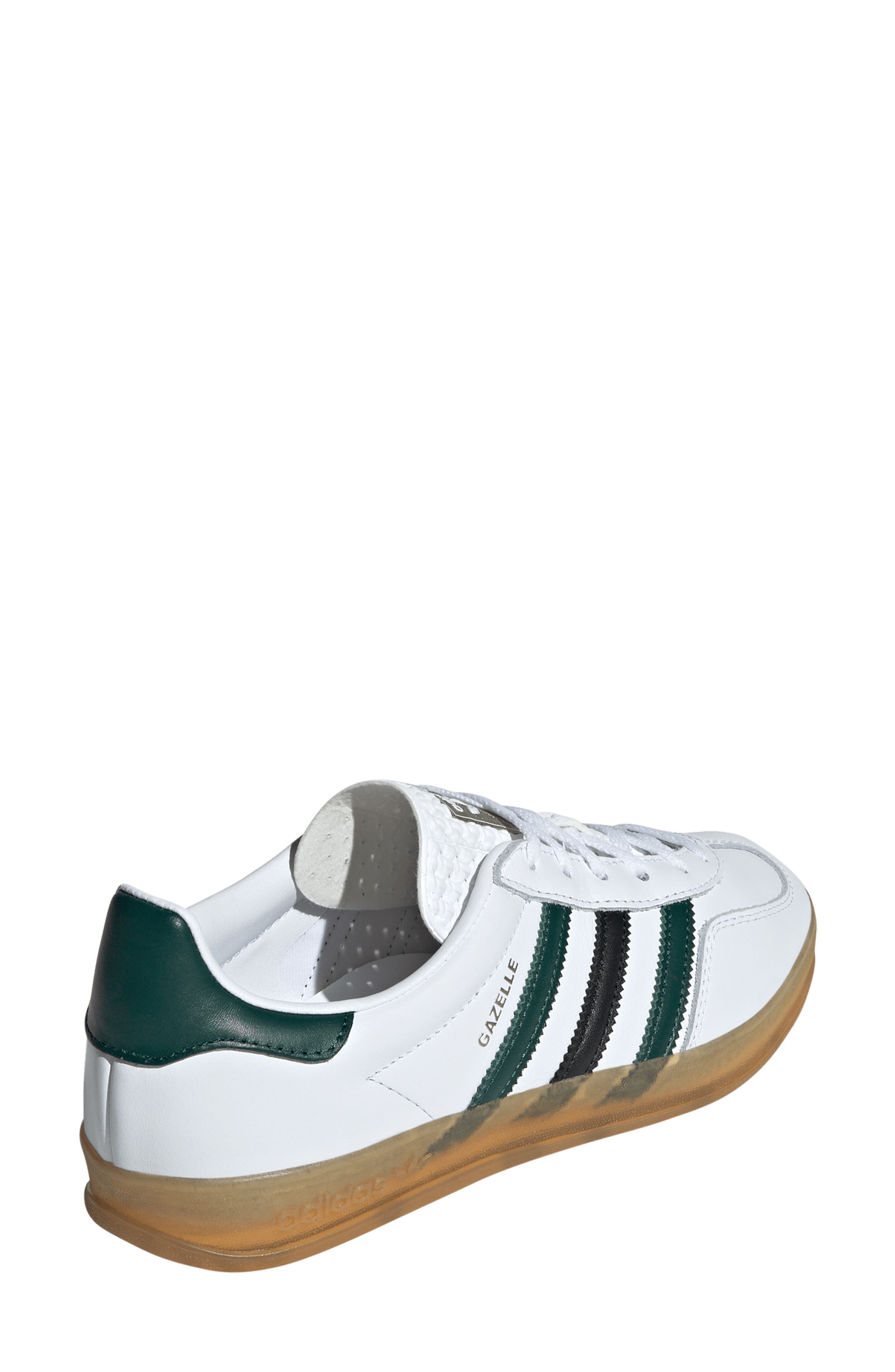 adidas Gazelle Indoor Sneaker, Alternate, color, White/ Green/ Black