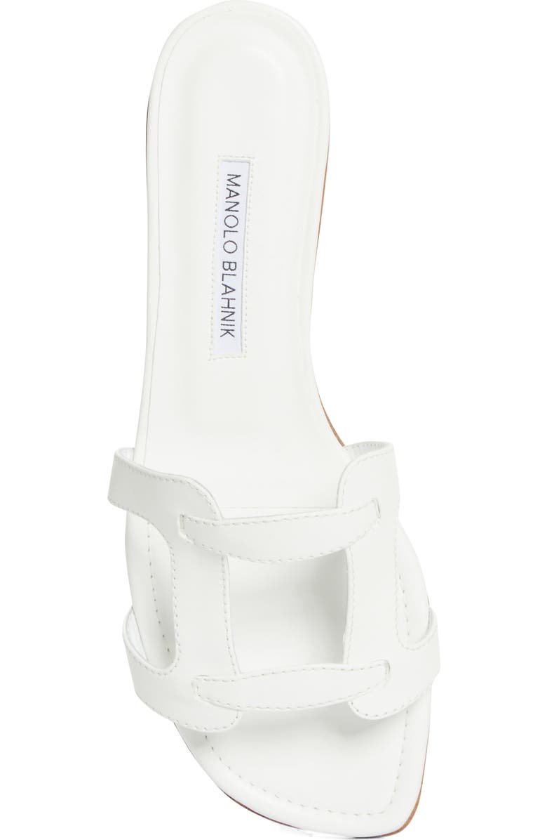 Manolo Blahnik Grellanu Slide Sandal, Alternate, color, White