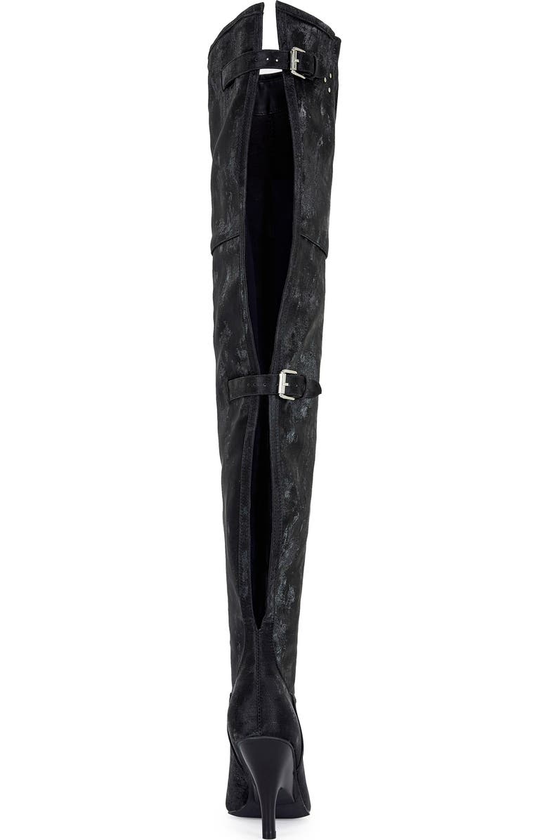 AZALEA WANG Backer Thigh High Boot, Alternate, color, Black