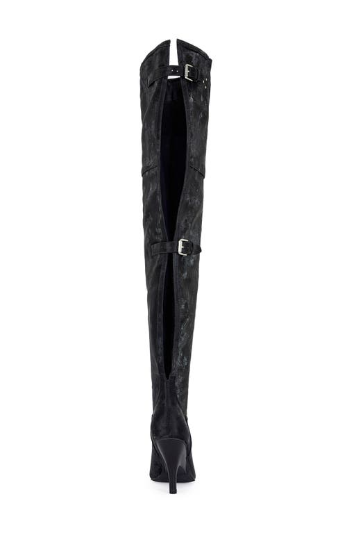 Azalea Wang Backer Thigh High Boot In Black