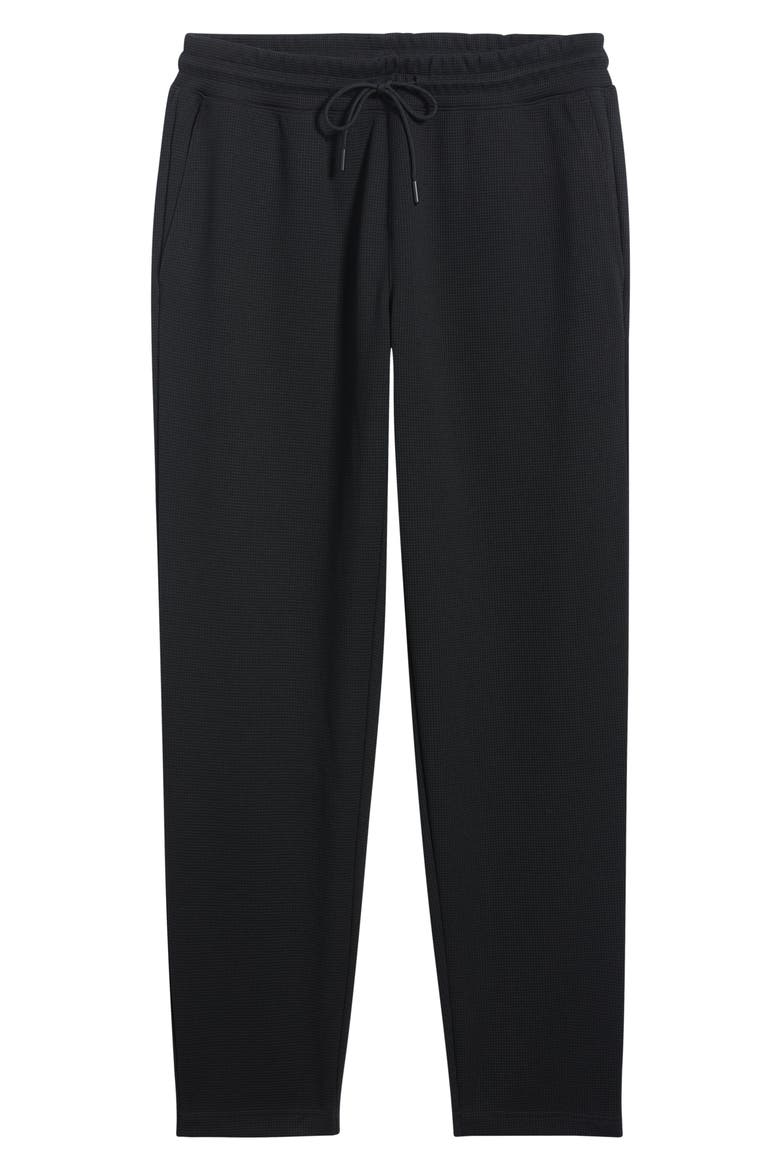Waffle Knit Pants, Alternate, color, BLACK
