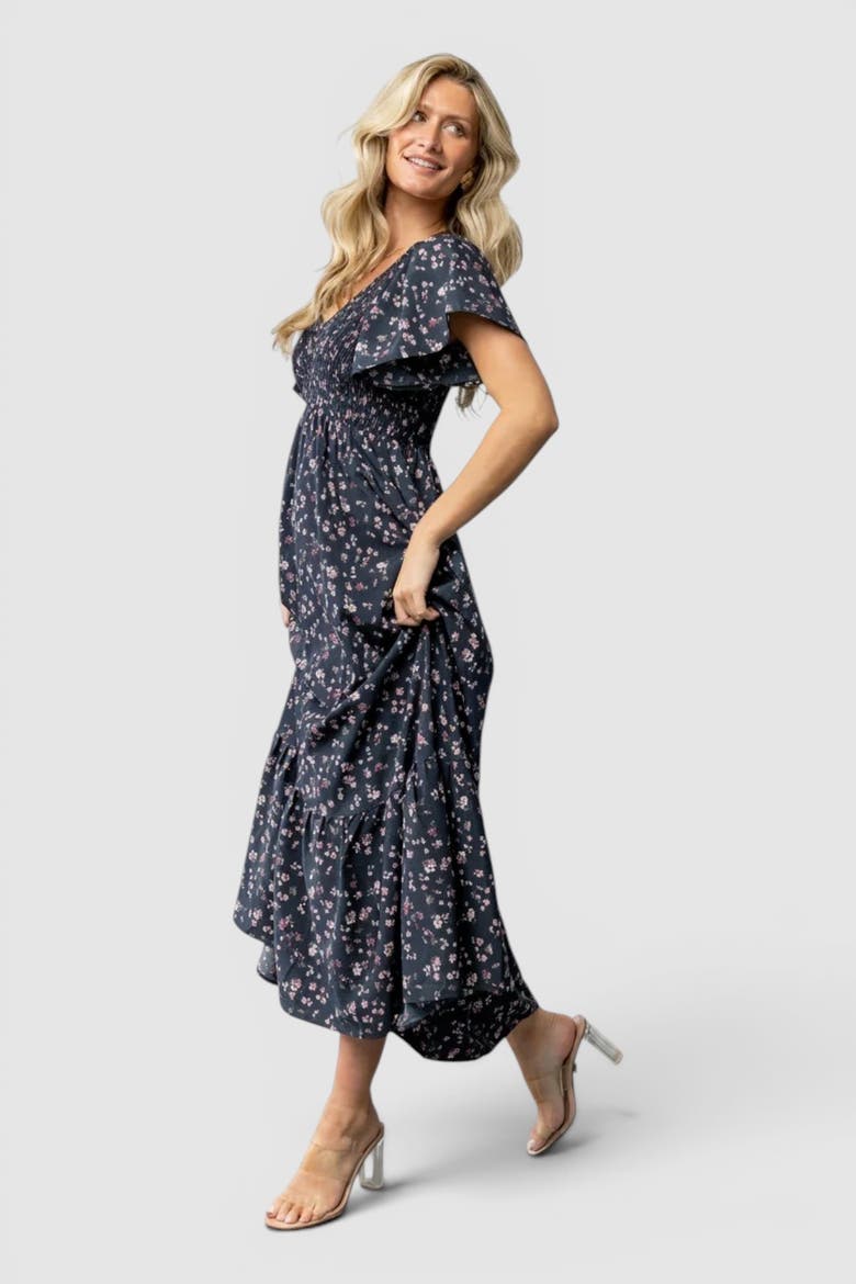 Jerah Smocked Dress, Alternate, color, Midnight Floral