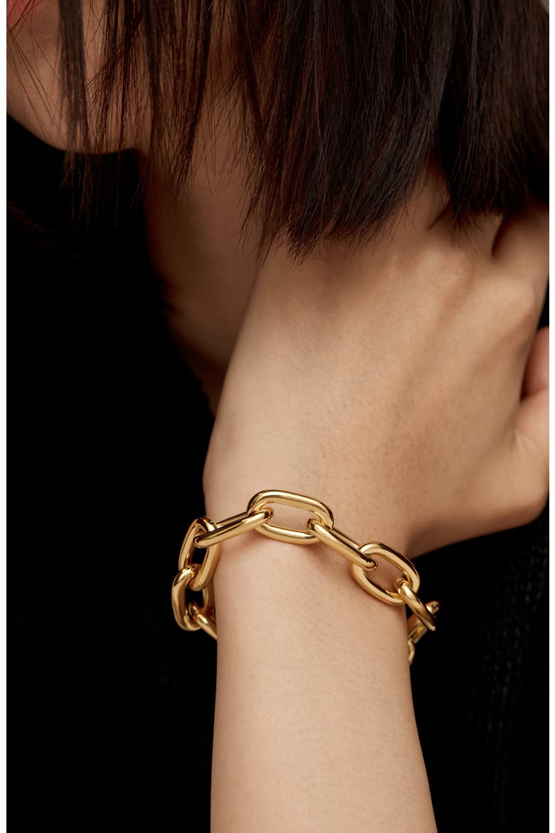 x Kate Young Bold Link Bracelet, Alternate, color, 18CT GOLD VERMEIL