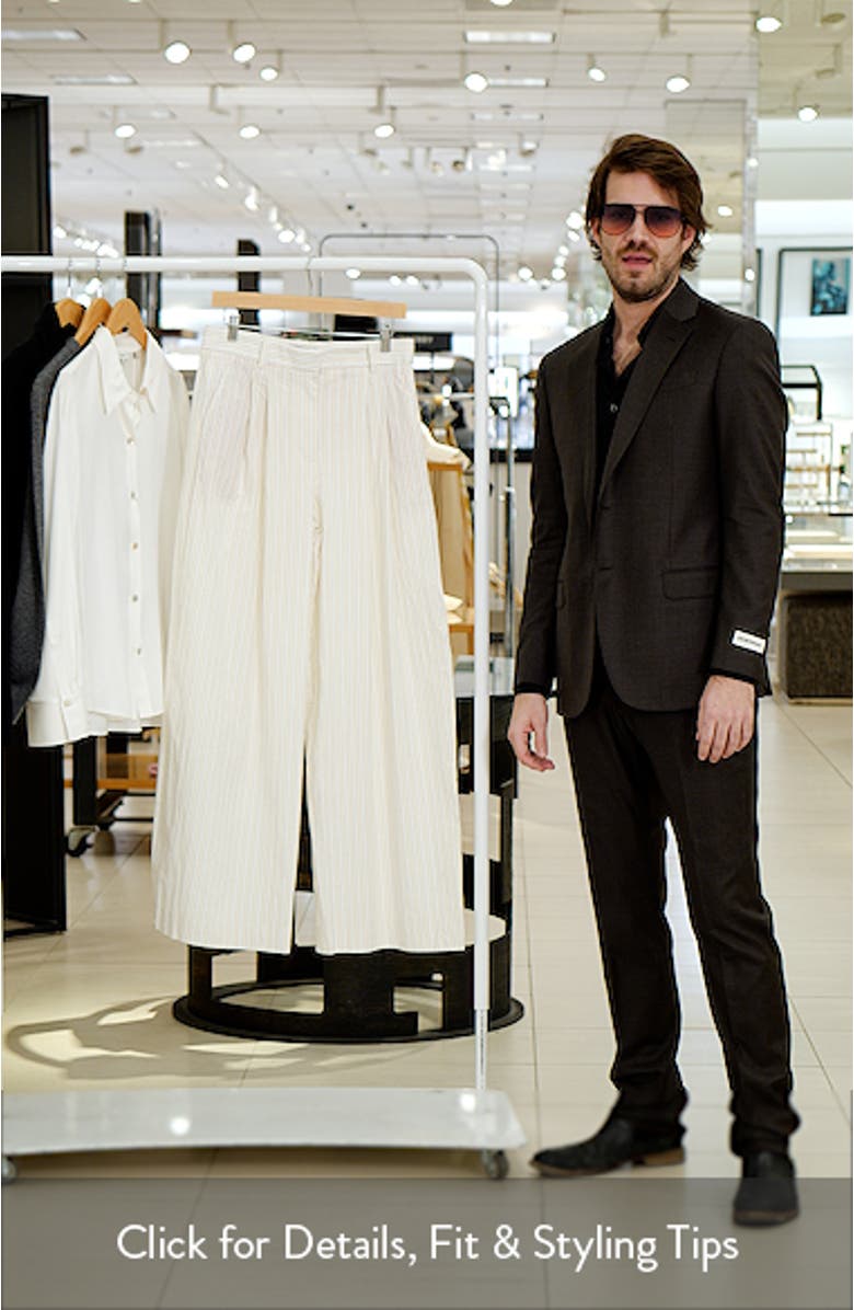 Stripe Cotton Wide Leg Pants, sales video thumbnail