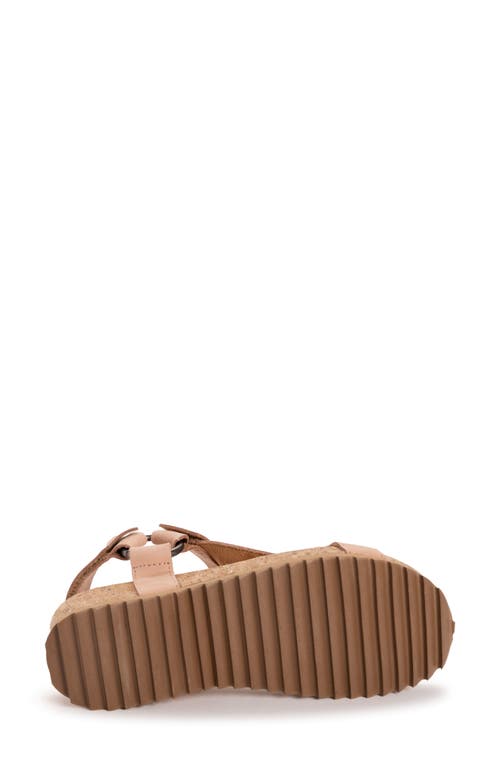 Muk Luks Piper Platform Wedge Sandal In Blush Nubuck