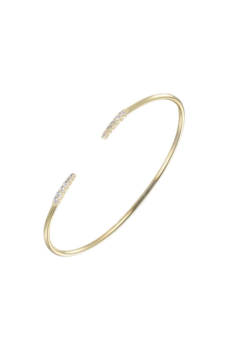 BY ADINA EDEN CZ Tipped Open Bangle Bracelet, Main, color, Gold