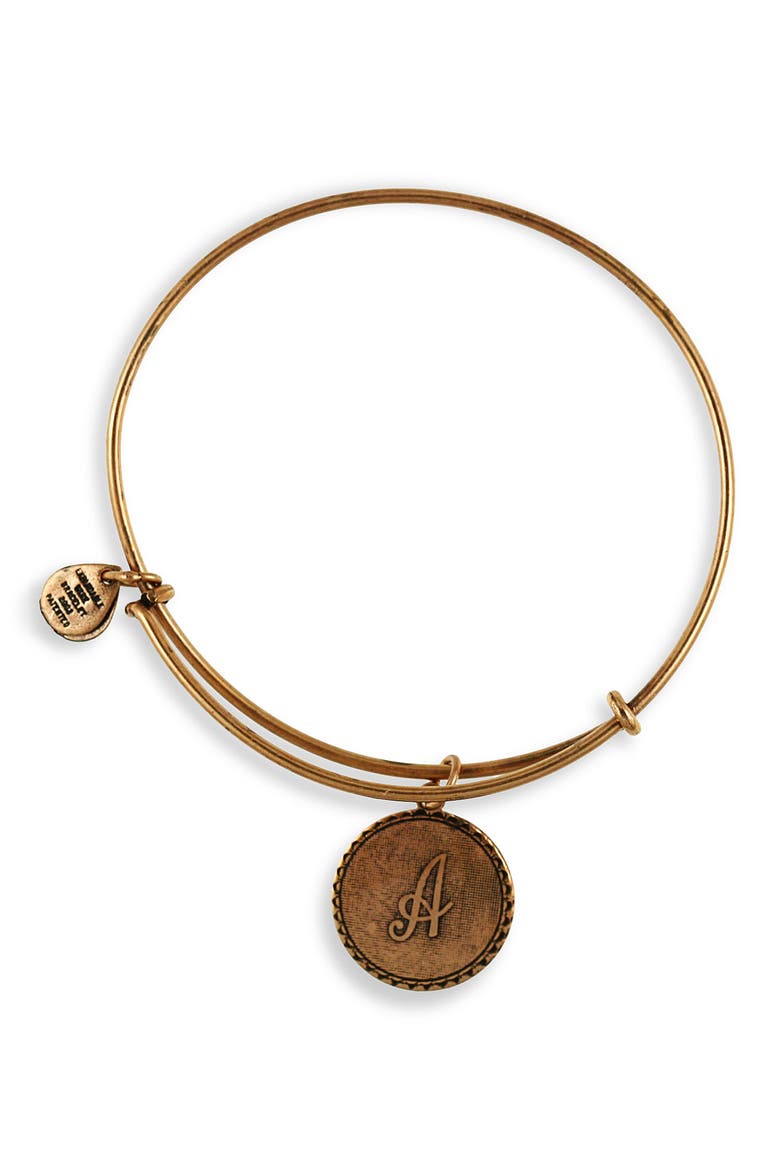 Script Initial Expandable Wire Bangle, Main, color, A