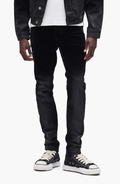 Purple Brand P001 Flocked Dipped Skinny Jeans In Black