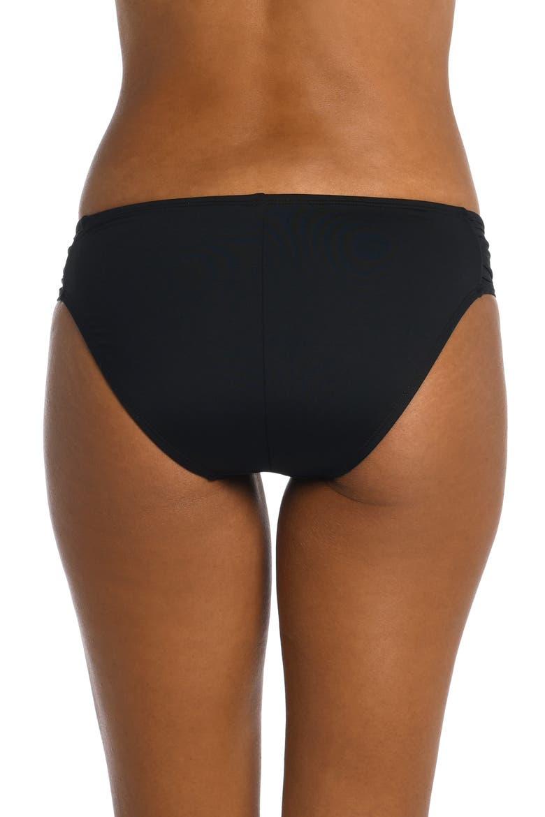 Island Goddess Hipster Bikini Bottoms, Alternate, color, BLACK