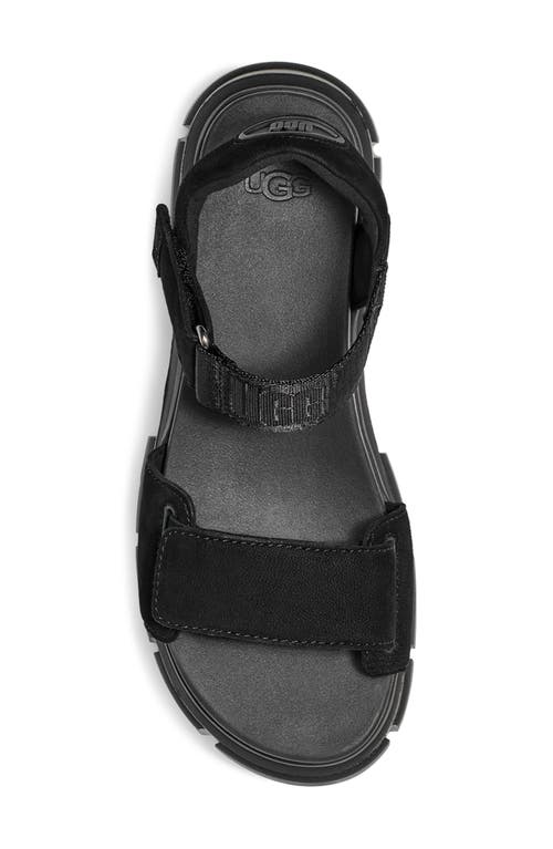 Ugg Womens Adjustable Open Toe Platform Sandals In Black