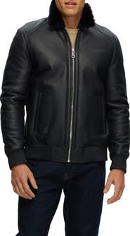 GORSKI Men's Genuine Shearling Jacket