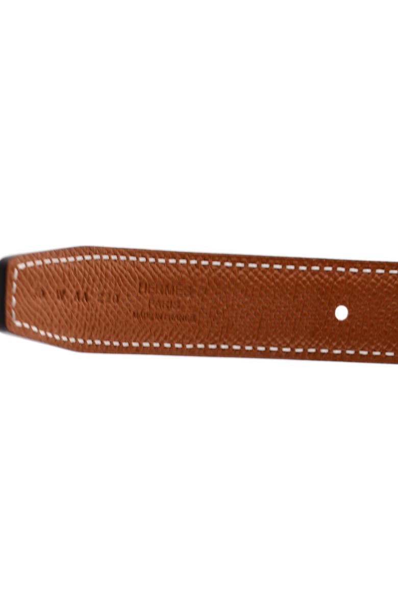 Pre-Owned Hermes Constance Reversible Belt Leather Thin, Alternate, color, Black