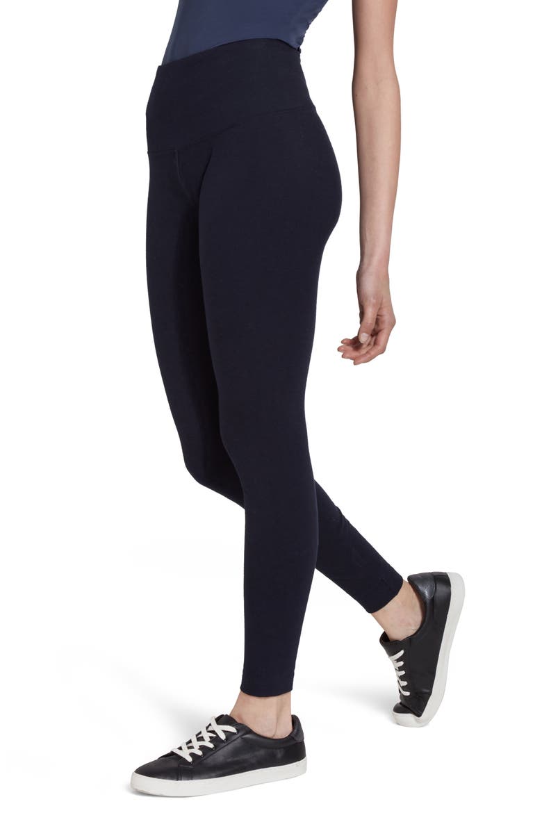 'Lyssentials Flattering Leggings, Alternate, color, MIDNIGHT