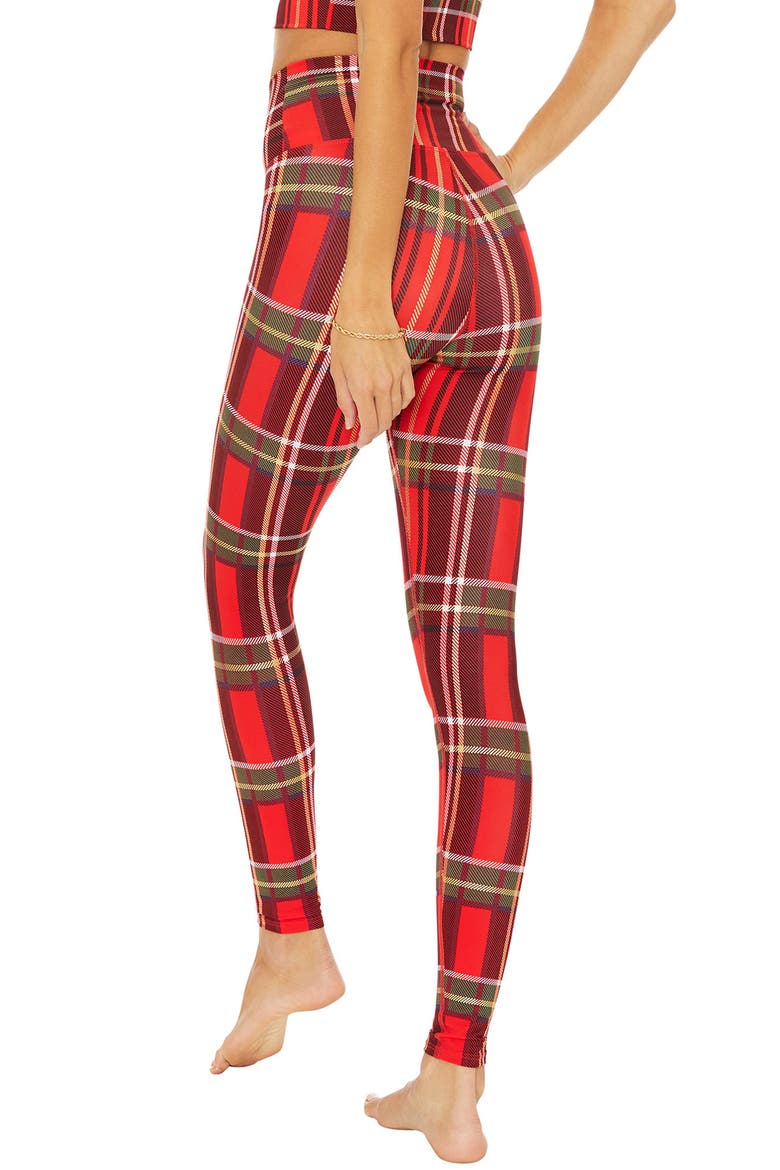 Piper Holiday Plaid High Waist Leggings, Alternate, color, HOLIDAY PLAID