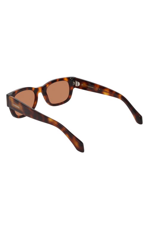 Ferragamo 51mm Modified Rectangular Sunglasses In Tortoise