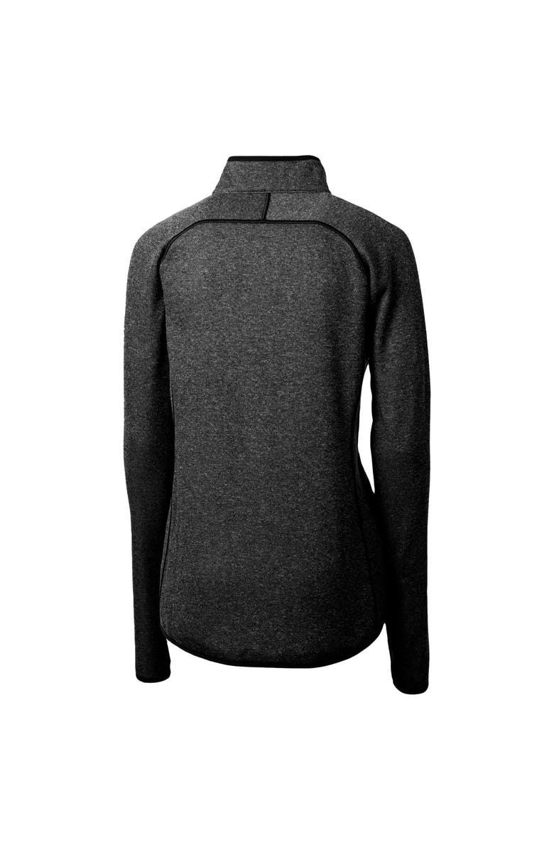 Cutter & Buck Women's Cutter & Buck  Heather Charcoal Chicago Cubs City Connect Mainsail Sweater-Knit Full-Zip Jacket, Alternate, color, 