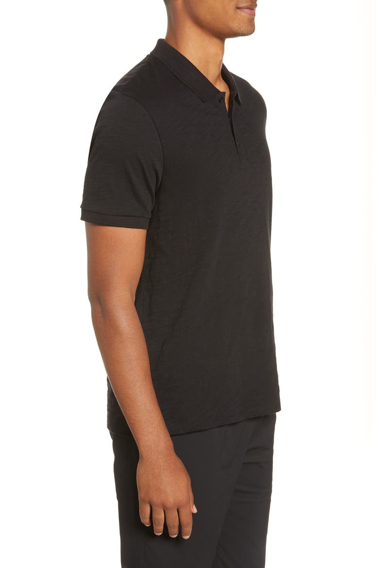 Regular Fit Slub Jersey Polo, Alternate, color, BLACK