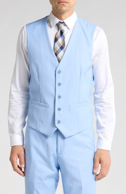 Braveman Premium Slim Fit 3-piece Suit In Sky Blue