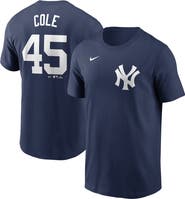 Nike Men's Nike Gerrit Cole Navy New York Yankees Fuse Name & Number T-Shirt