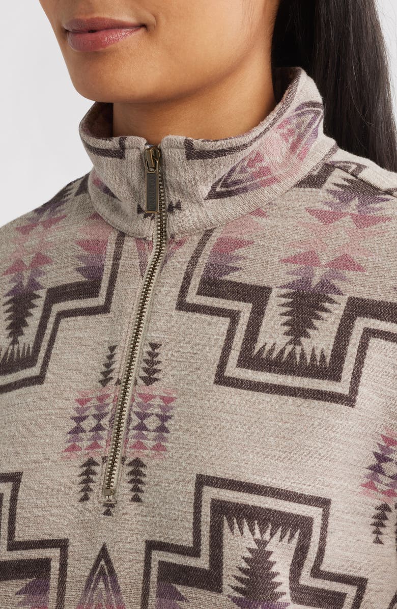Pendleton Harding Half Zip Sweatshirt, Alternate, color, Taupe Mix Harding