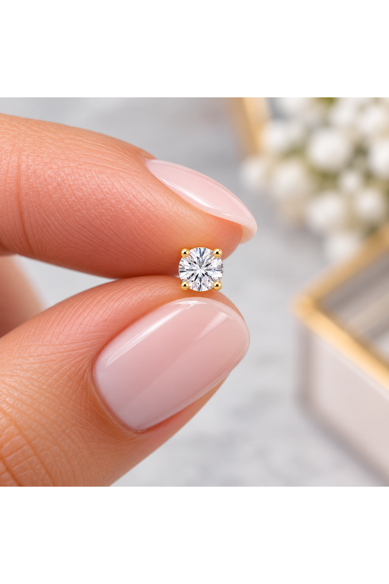 Gold-Tone Small Round Stud Earrings, Alternate, color, Gold