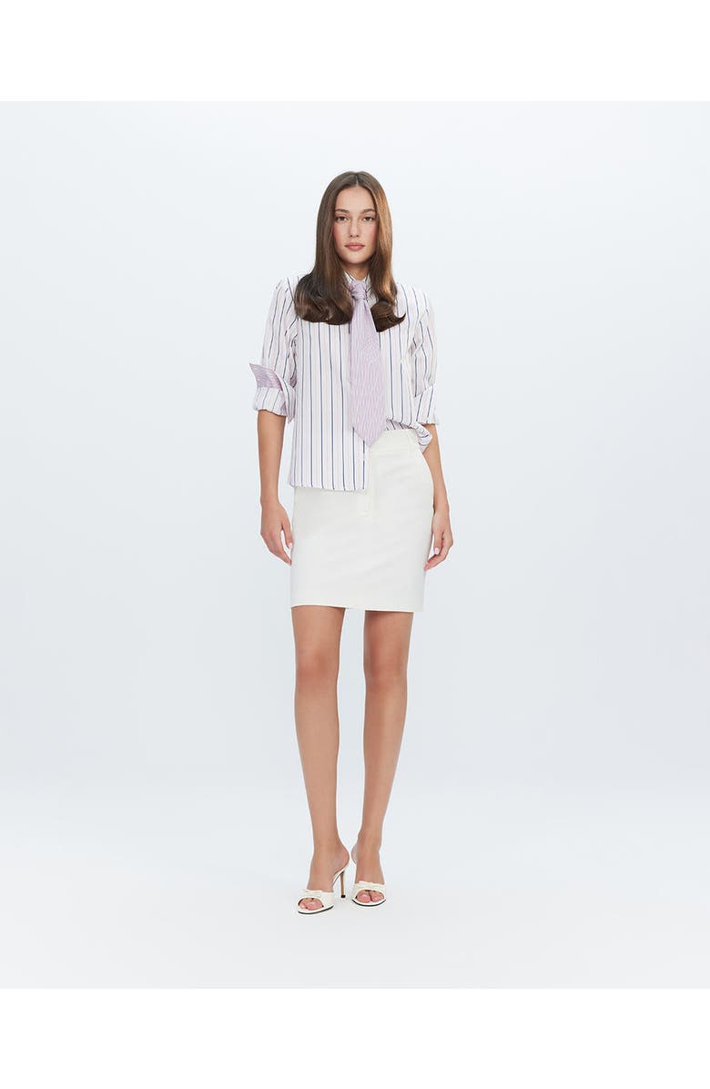 THEO The Label Aphrodite Chino Skirt, Alternate, color, Ivory