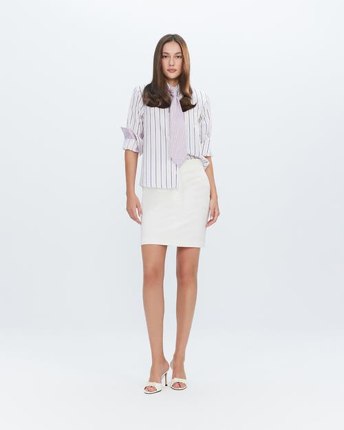 Theo The Label Aphrodite Chino Skirt In Ivory