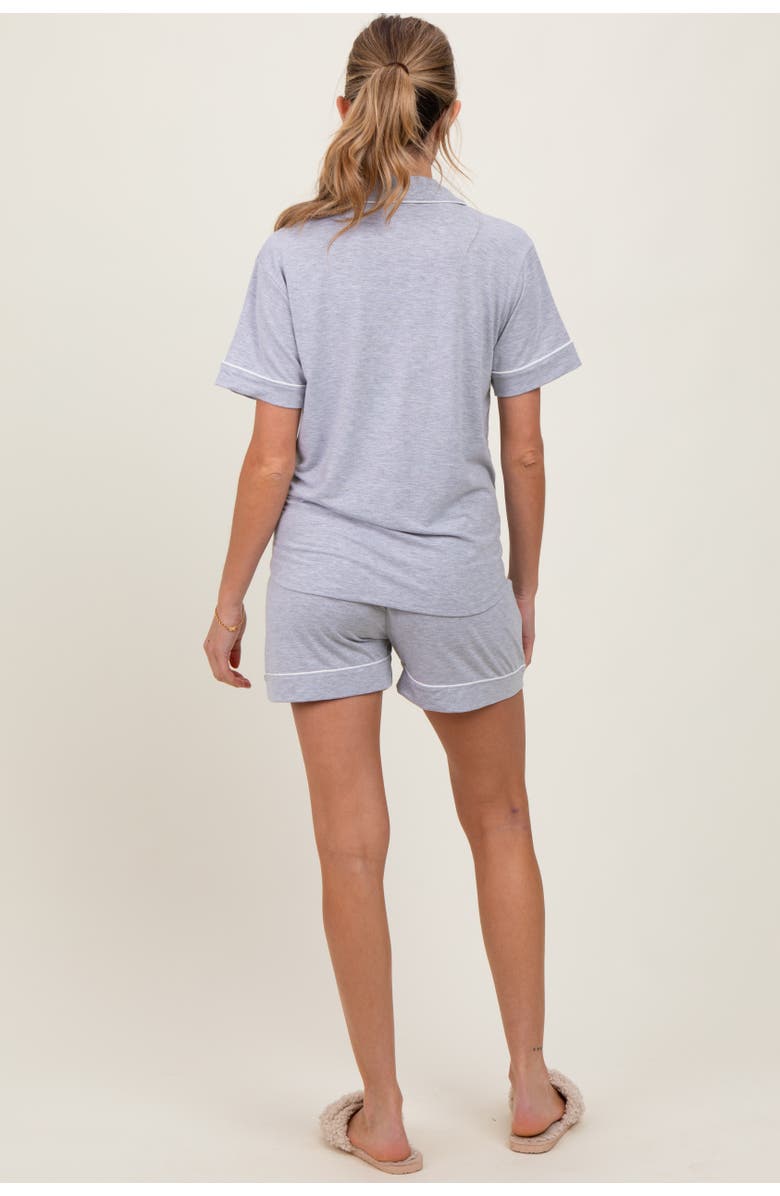 PinkBlush Short Sleeve Button Down Shirt Shorts Set, Alternate, color, 