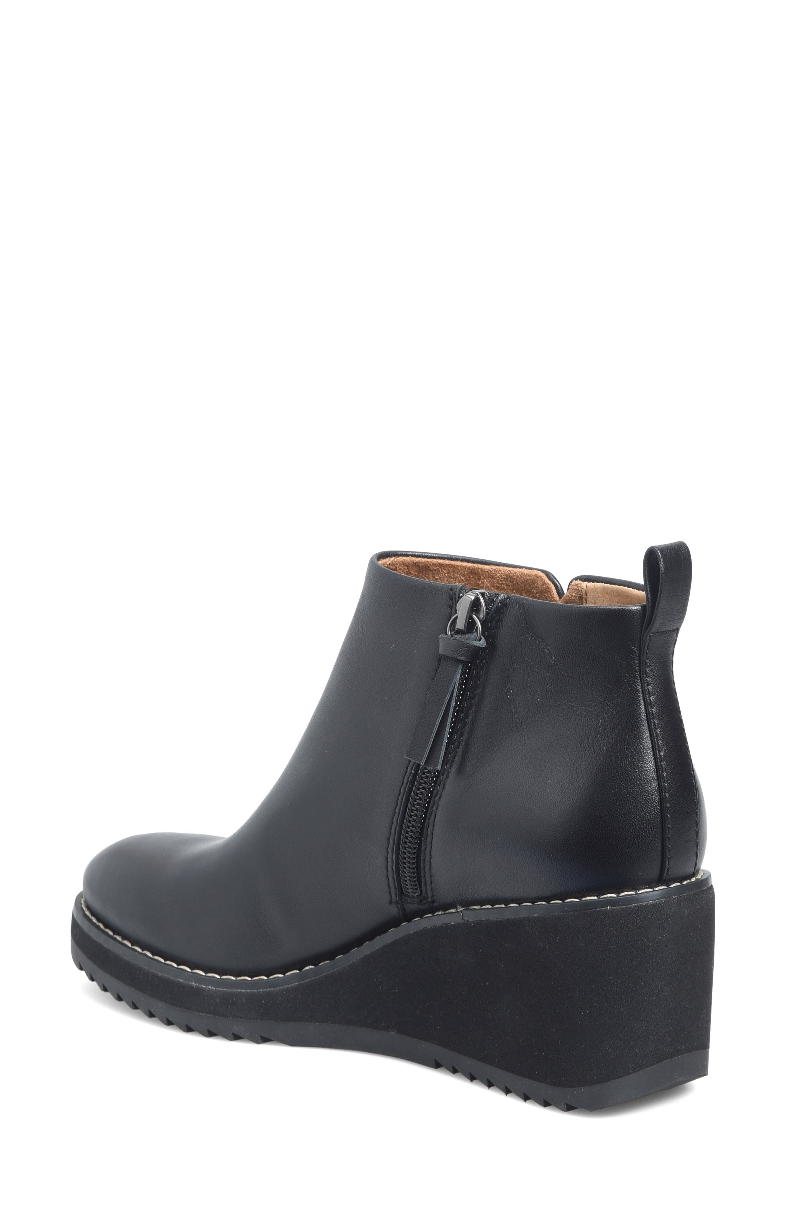 Söfft Eden Wedge Bootie, Alternate, color, Black