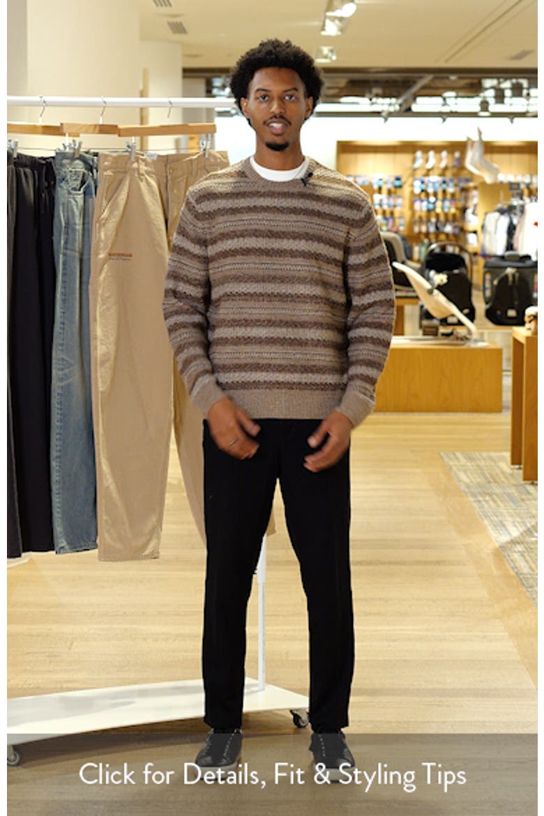 Midnight Stripe Crewneck Sweater video