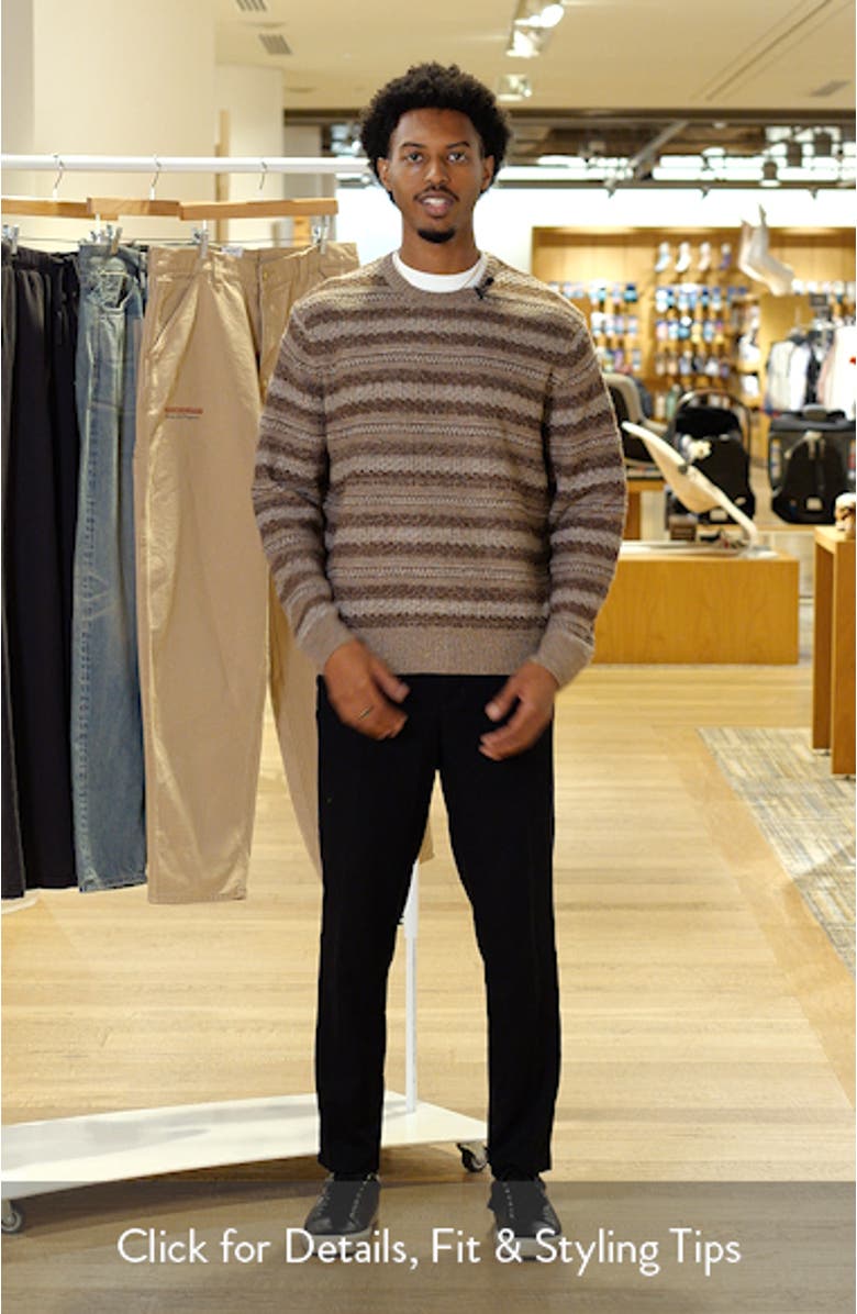 Midnight Stripe Crewneck Sweater, sales video thumbnail