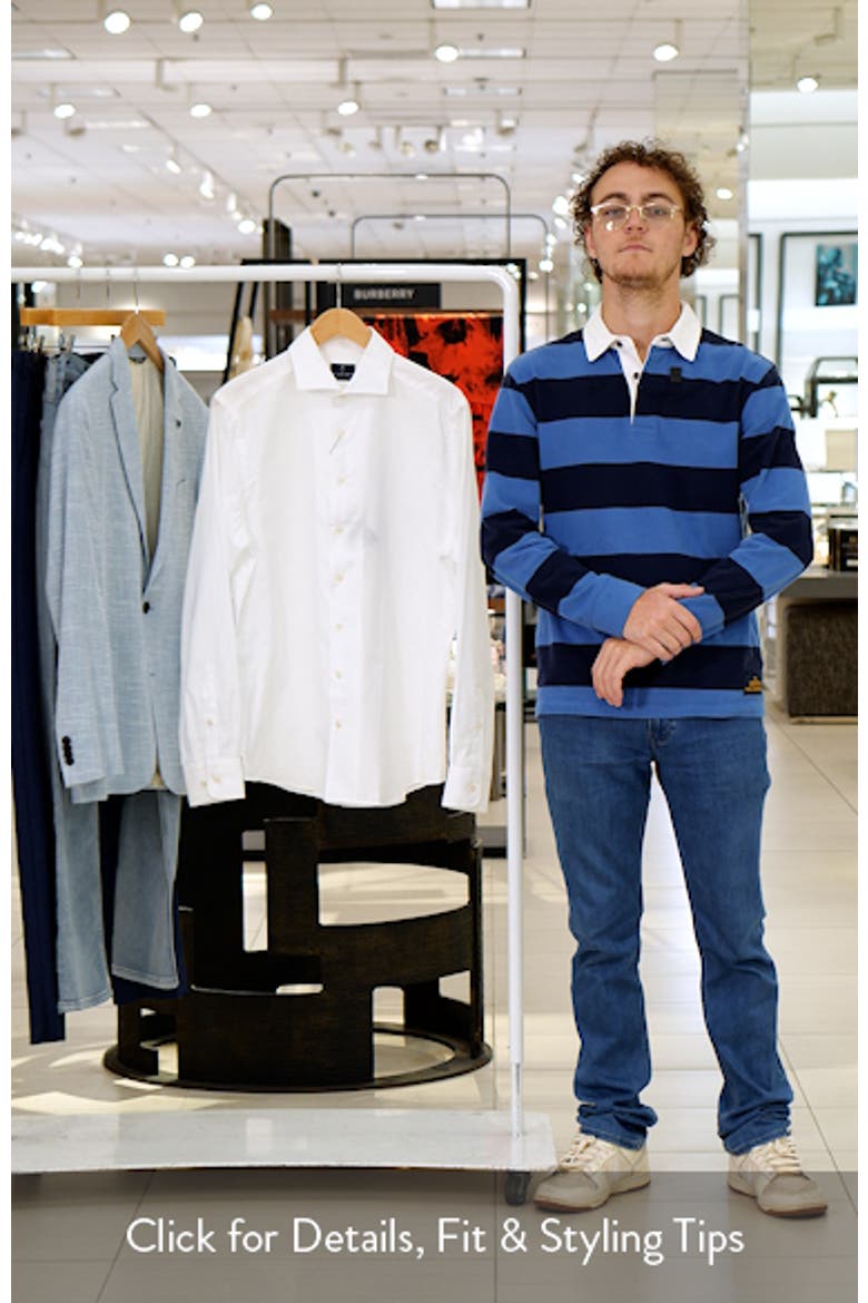 Modern Fit White Cotton & Linen Dress Shirt video
