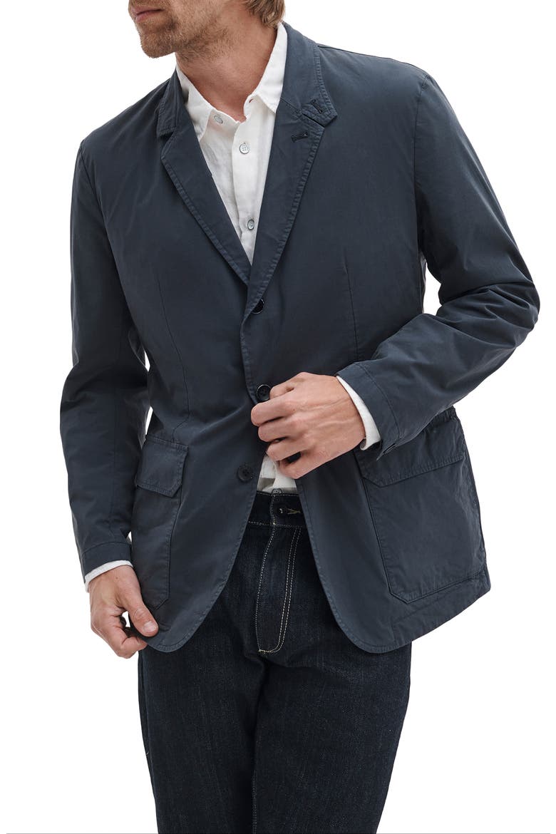 Vincent Paper Cotton Blend Blazer, Main, color, NAVY