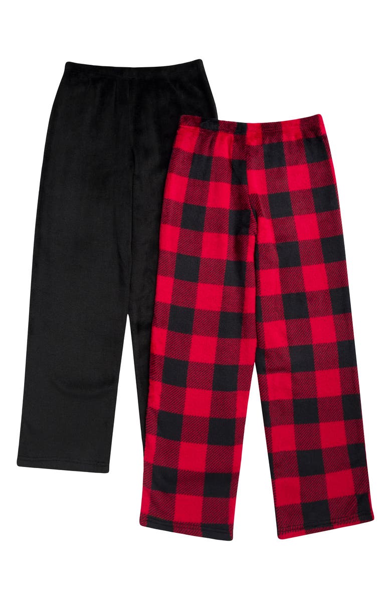 Calvin Klein Kids' 2-Pack Pajama Pants, Alternate, color, Red Buffalo Pld/ Black